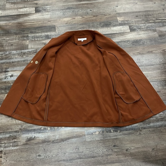 Kenneth Cole New York Rust Sweater Car Coat Sz XL Slit Pockets Snap Closure - Picture 11 of 15